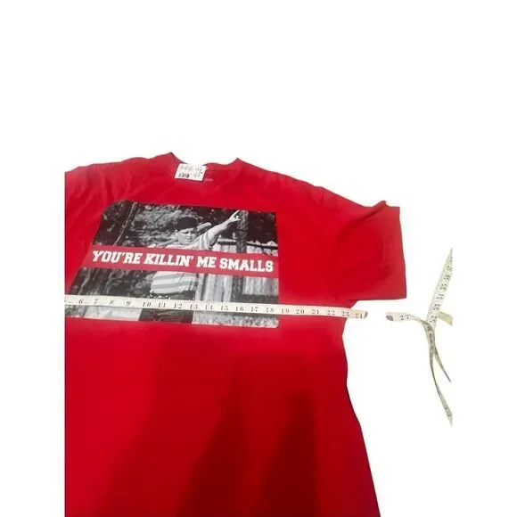 The Sandlot Your Killing Me Smalls Tee Shirt Red Sz XL NWT - Picture 4 of 5
